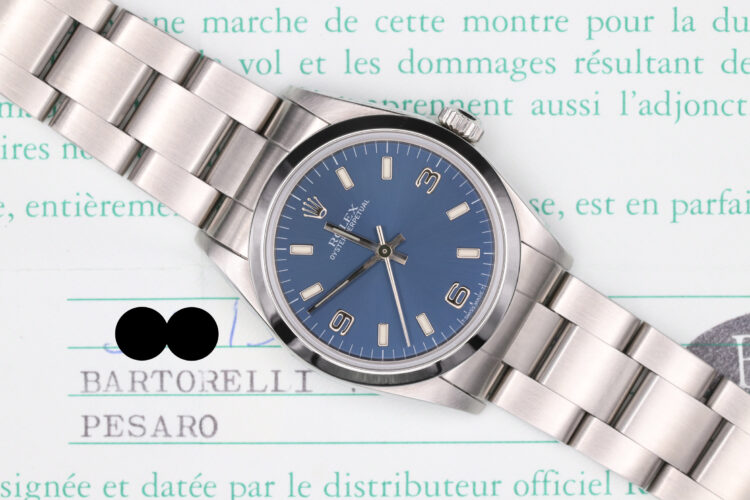 Rolex Oyster Perpetual 31 67480 3 6 9 Blue _ Italian Full Set From 12/1997 _ Perfect Conditions
